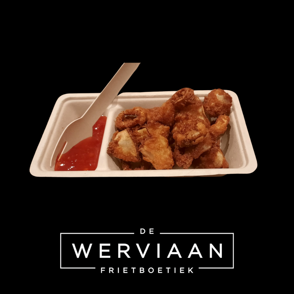 Inktvisbites + chilisaus